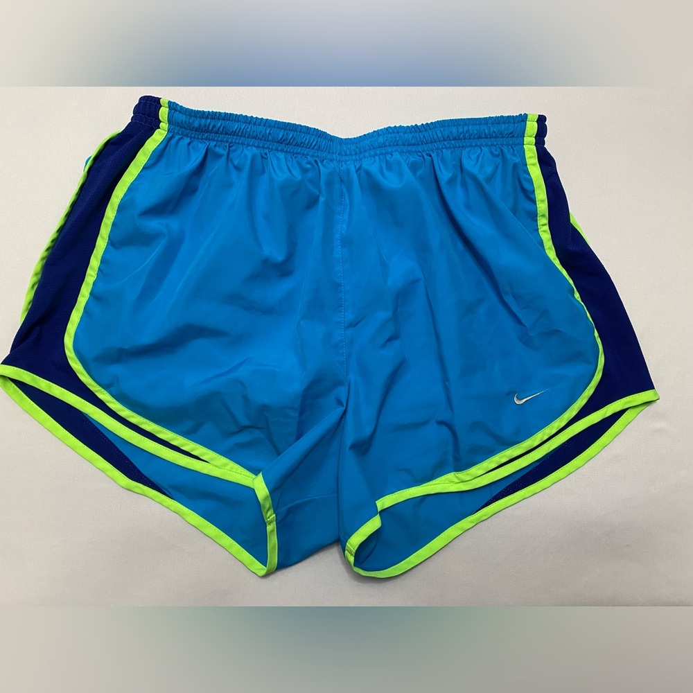 Large - Nike - Blue&lime running tempo shorts